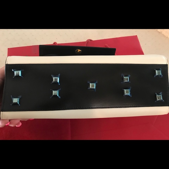 Authentic Valentino My Rockstud Striped Flap Bag. - Picture 5 of 5